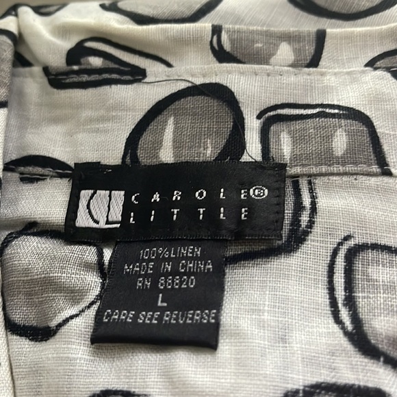 Carole Woman 100% Linen Jacket Size L - Picture 3 of 3